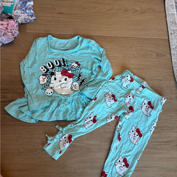 Posh Peanut Light Blue Boo Pajama Set for Kids